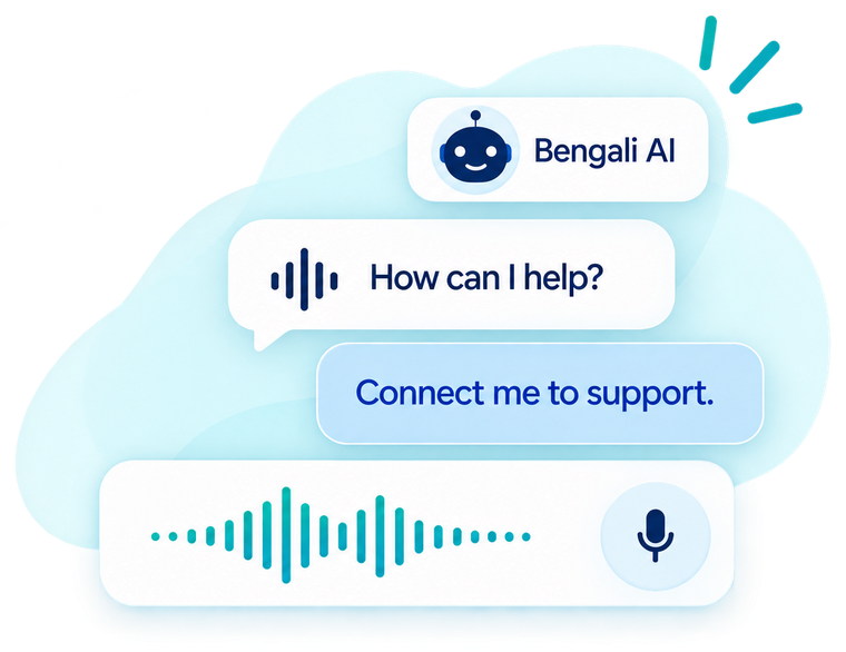 AI answers common questions and connects callers to support.